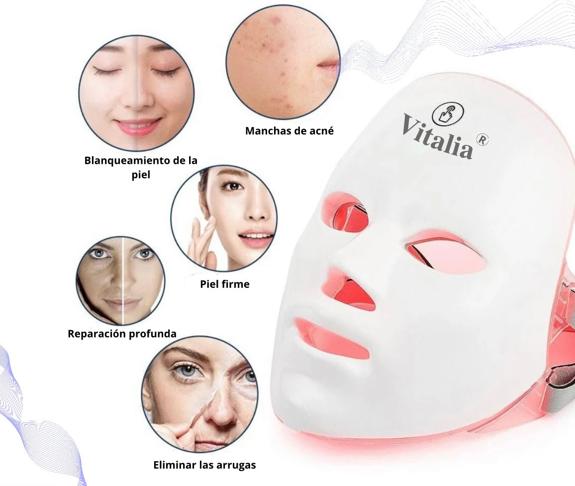 Vitalia - Máscara facial LED de 7 colores